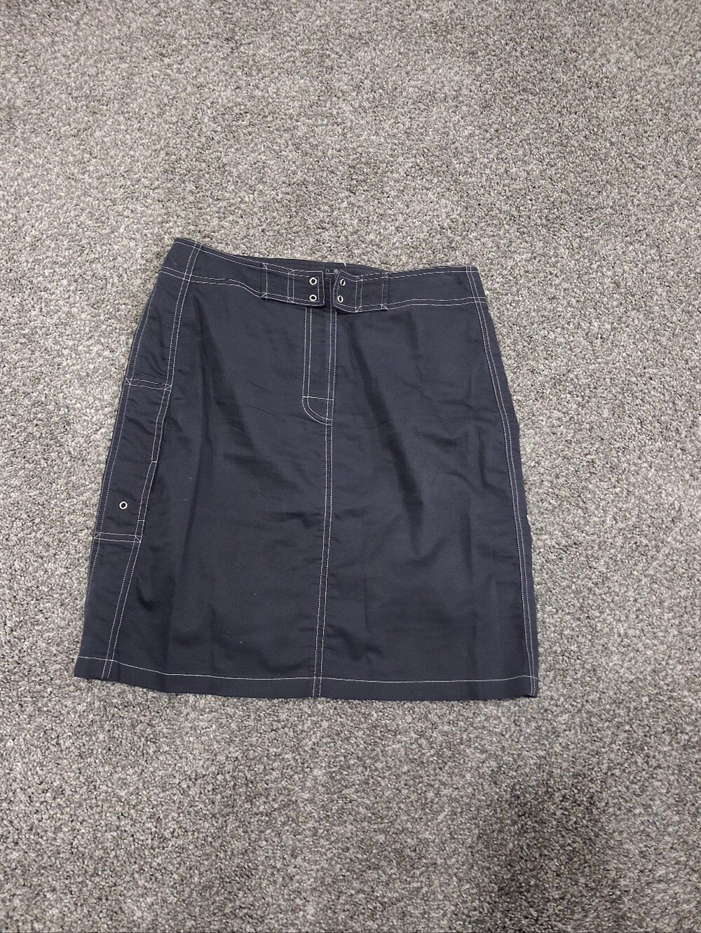 Etcetera Blue Mini Skirt With White Trim Size 6. In Excellent Condition